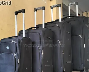 4-in-1 Fabric Luxurious Suitcase Travel Bag, Secure Zipper 