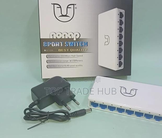 Alpha 8 Port Ethernet Switch 200mpbs Max Speed - main view