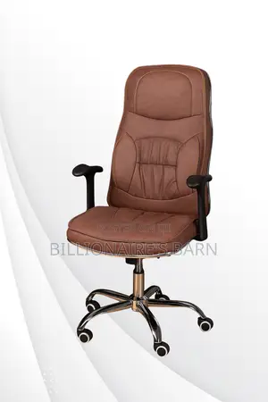 Office Chairs: Brown Executive Ergonomic Seating in Leather