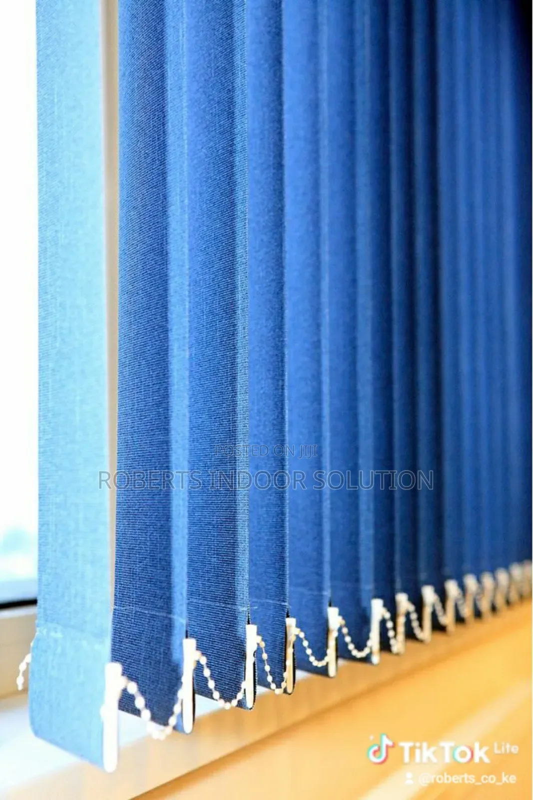 Blue Vertical Blinds, Control The Light Embrace De Privacy