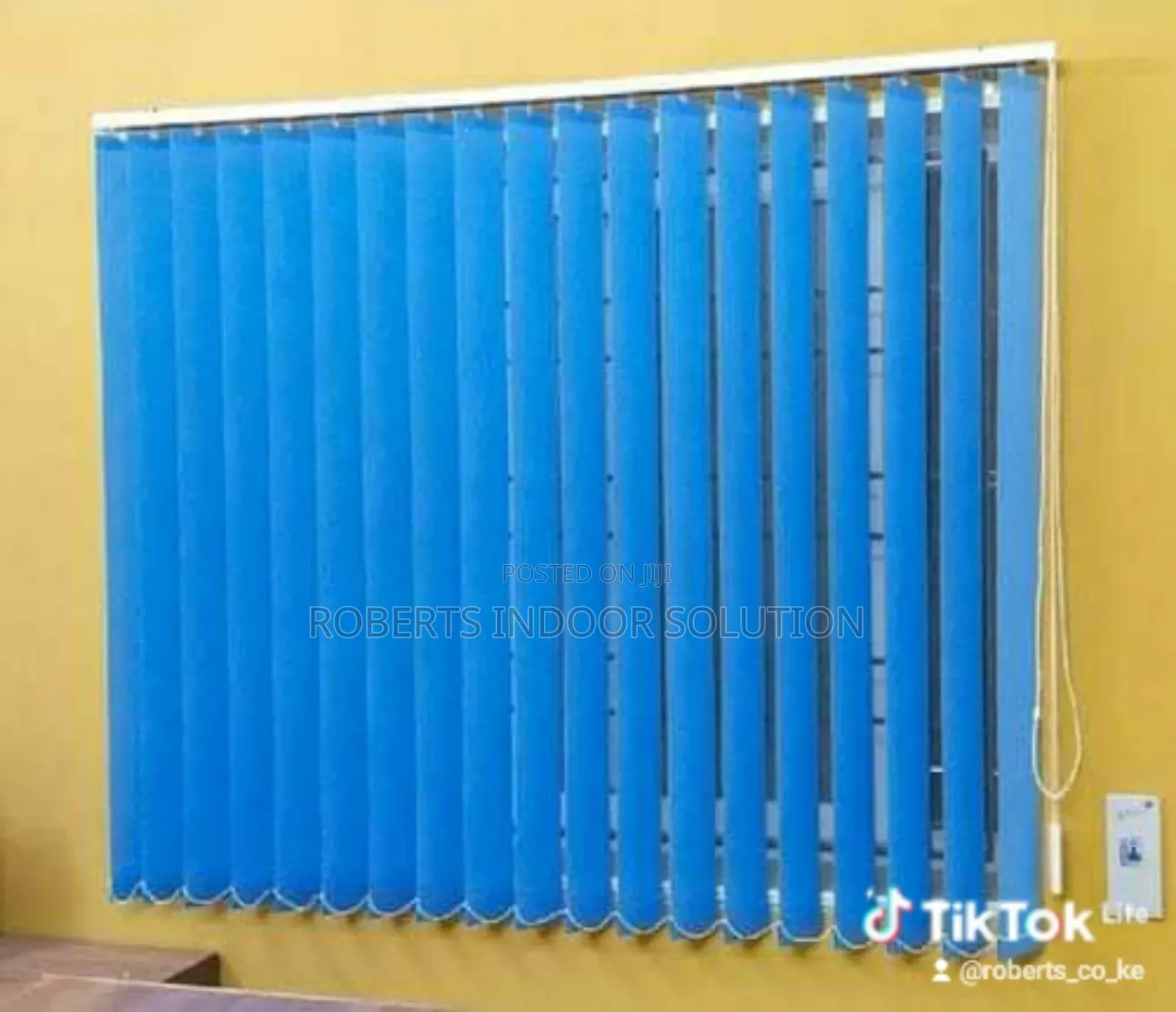 Blue Vertical Blinds, Control The Light Embrace De Privacy