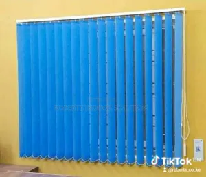 Blue Vertical Blinds, Control The Light Embrace De Privacy