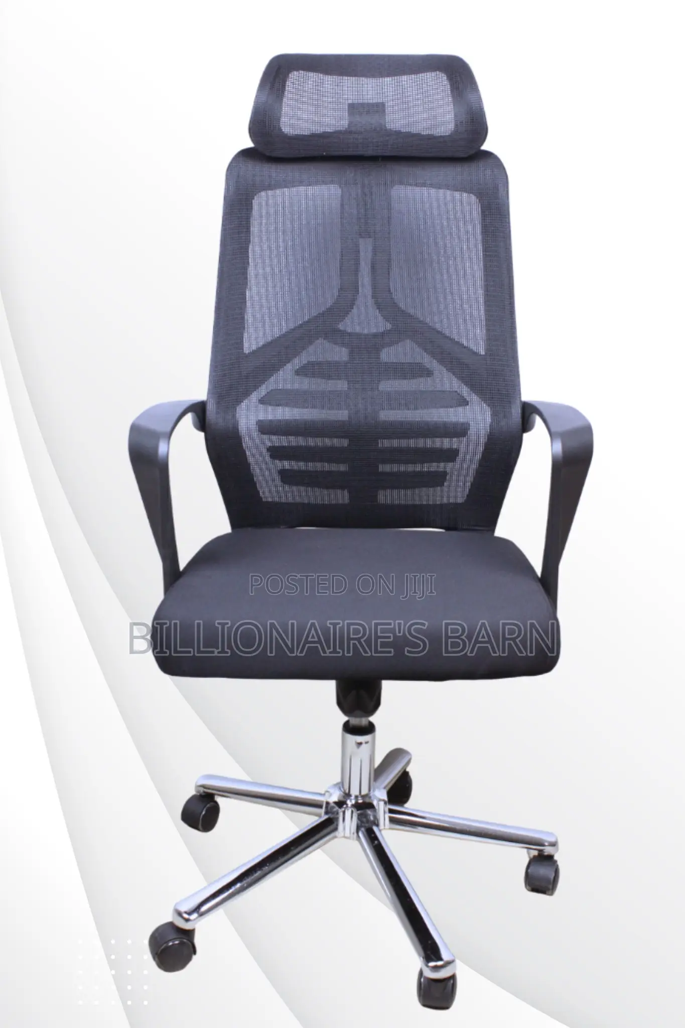 Chair; Sudo Black Fabric High Back Mesh Office Chair
