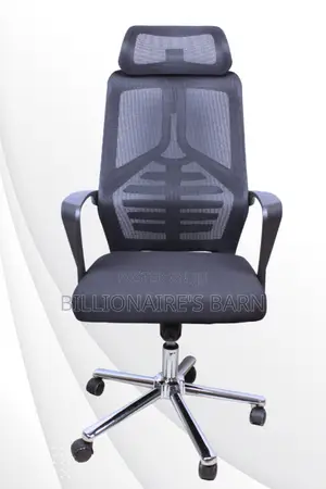 Chair; Sudo Black Fabric High Back Mesh Office Chair
