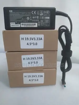 Hp Adapter 19.5v 3.33a With 4.5*3.0mm Blue Pin Connector).