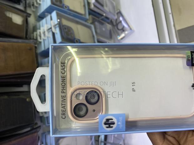 Casechics Colored Border Frame Edge Clear iPhone 15 Case - main view