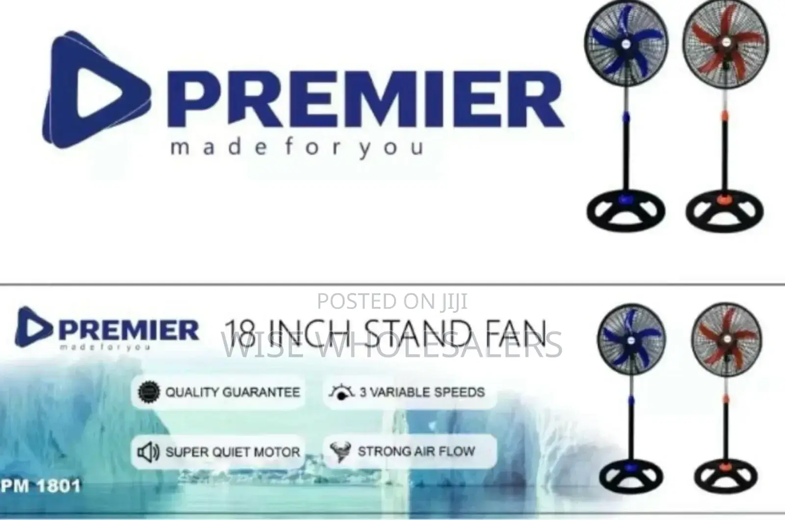 Premier 18" Standing Fan Available