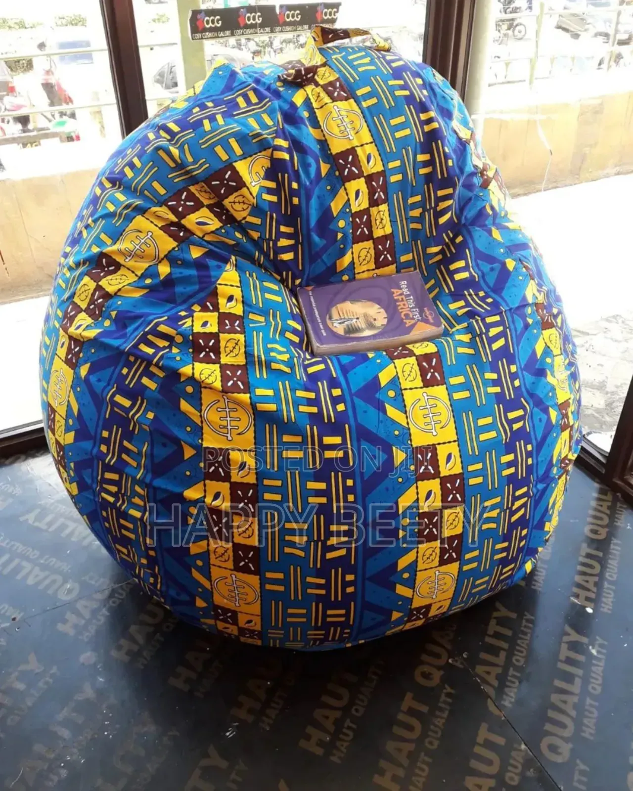 Add a Touch of African Print to Your Space With Our Beanbag