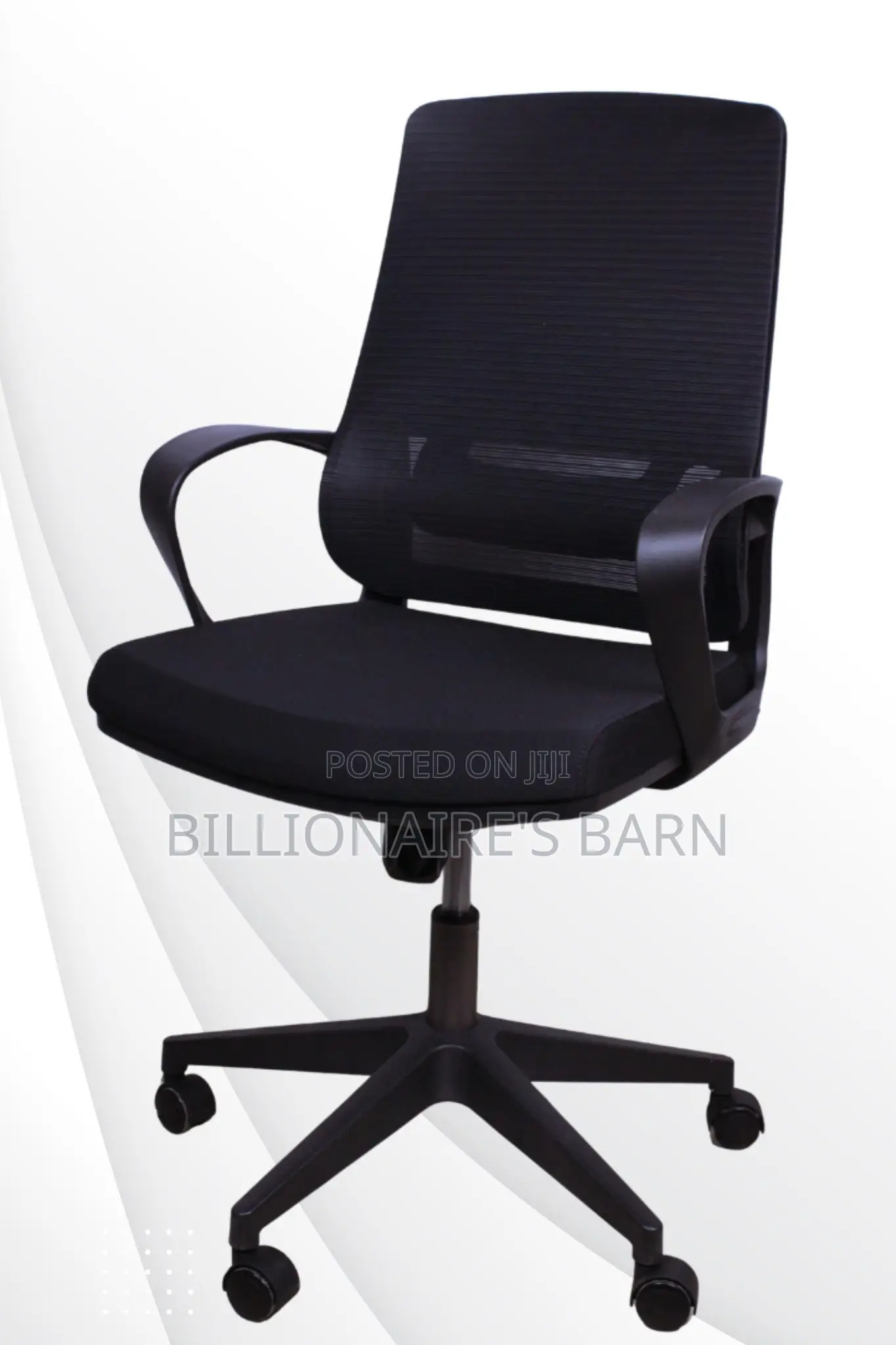 Office Chair; Black Ashendon Ergonomic Mesh Office Chair