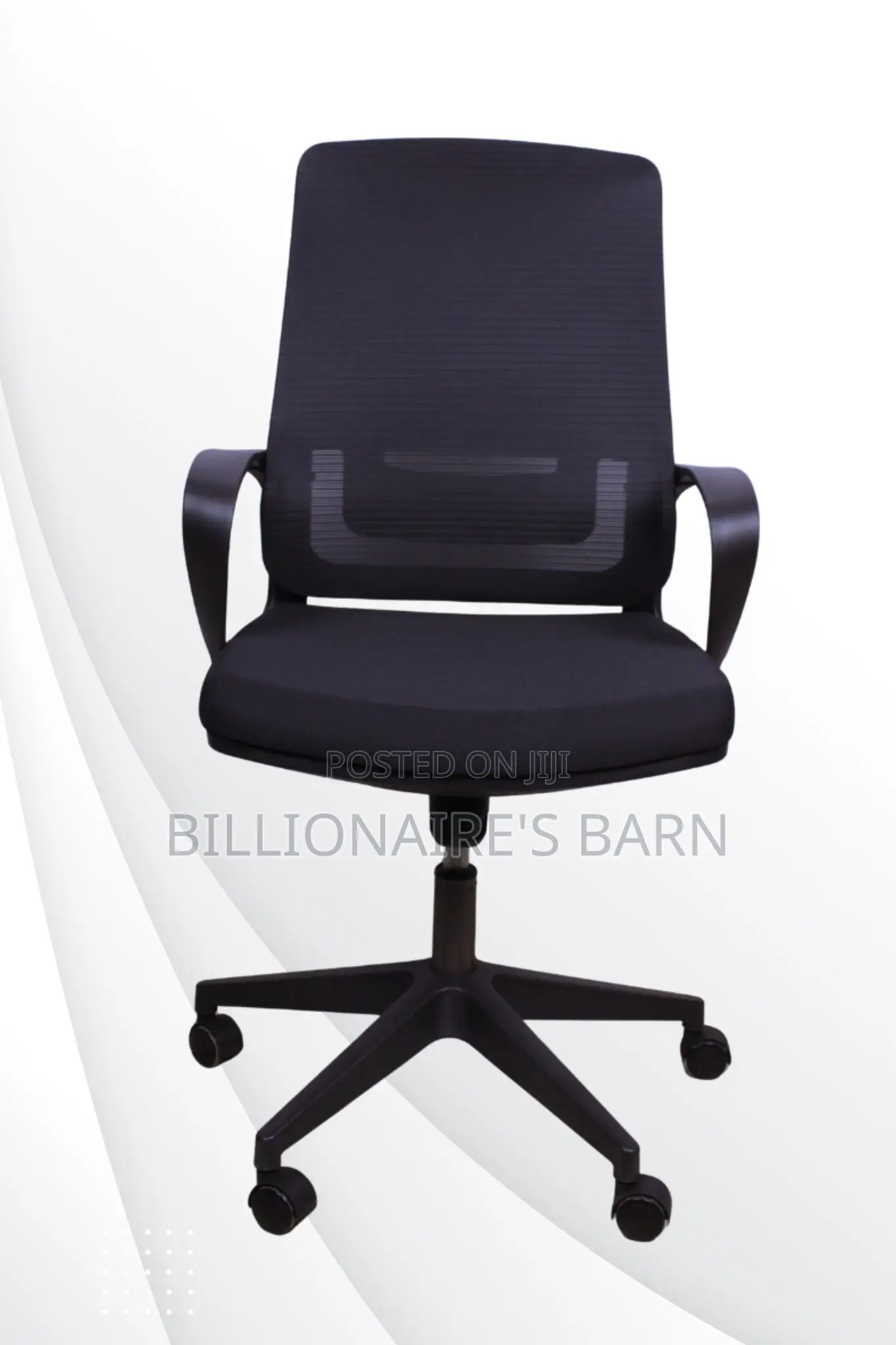 Office Chair; Black Ashendon Ergonomic Mesh Office Chair