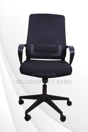 Office Chair; Black Ashendon Ergonomic Mesh Office Chair