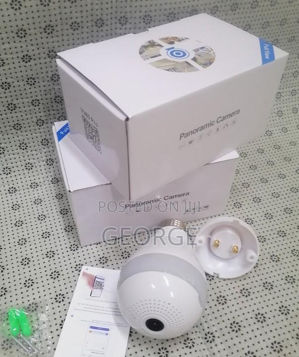 New-V380 Bulb Panaroma Nanny Camera Two Way Audio