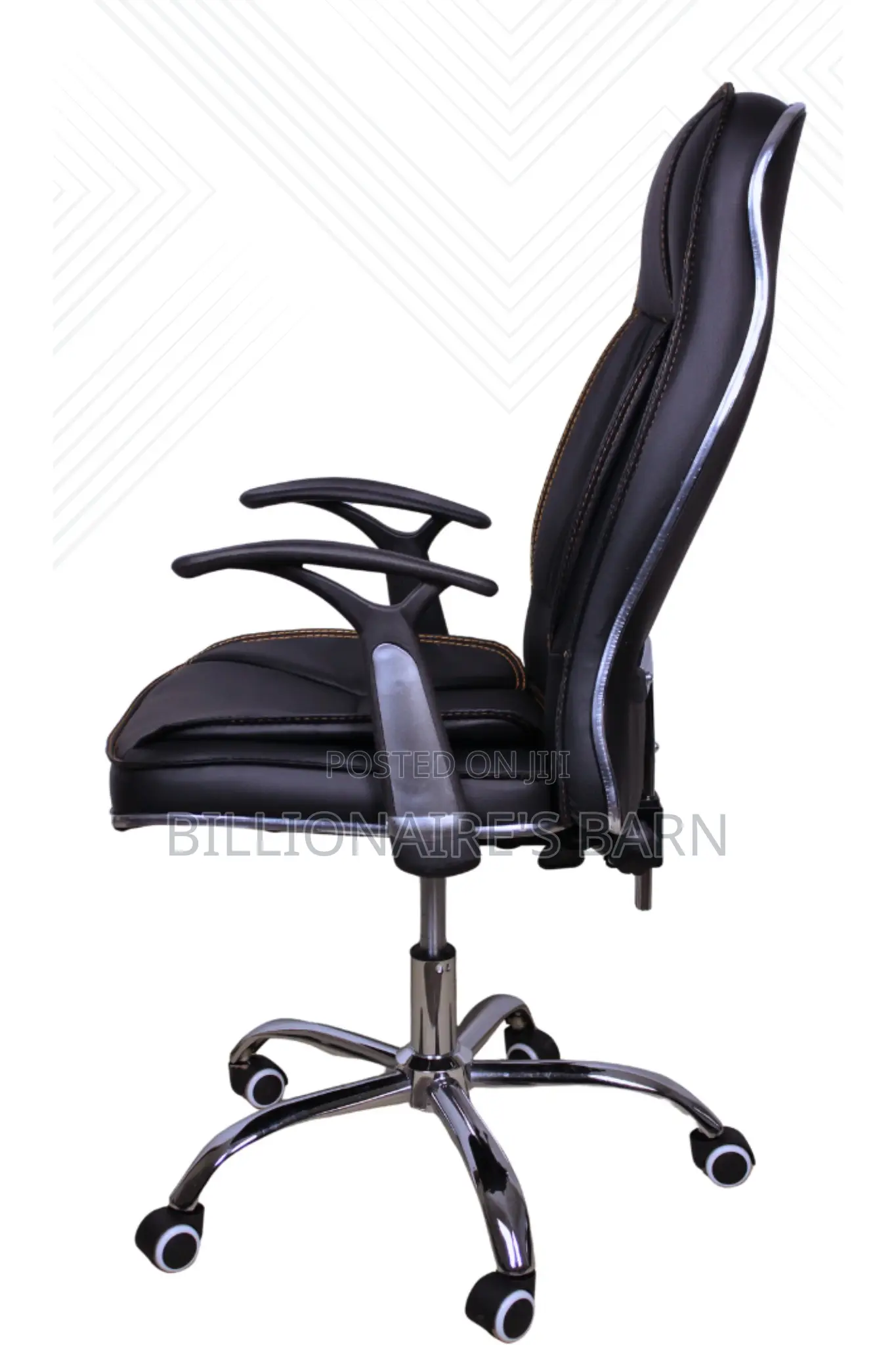 Office Chair; Medium-Back Executive Leather Office Chair