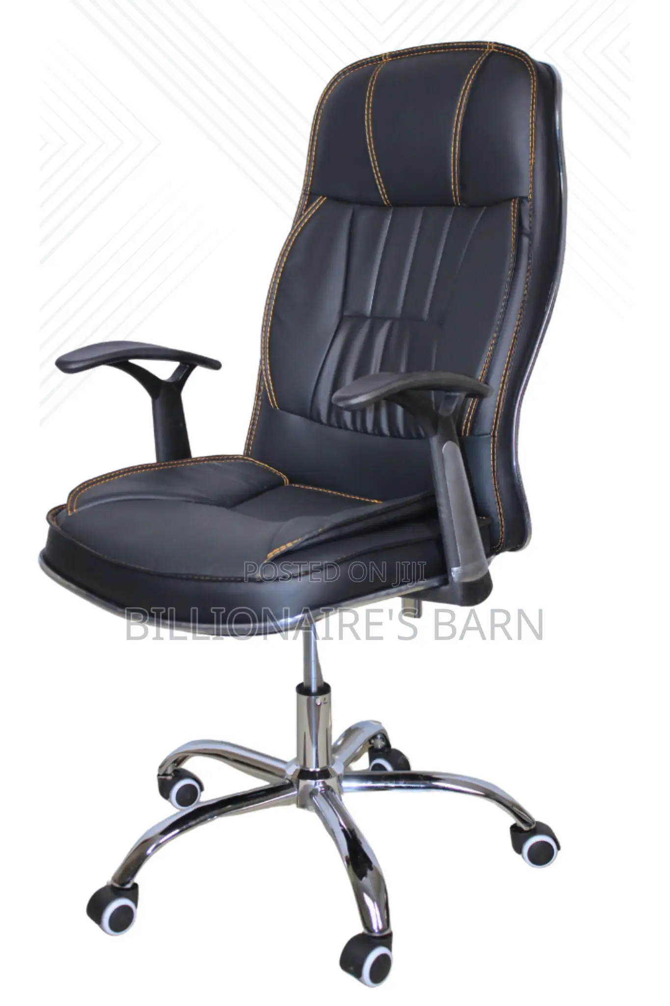 Office Chair; Medium-Back Executive Leather Office Chair