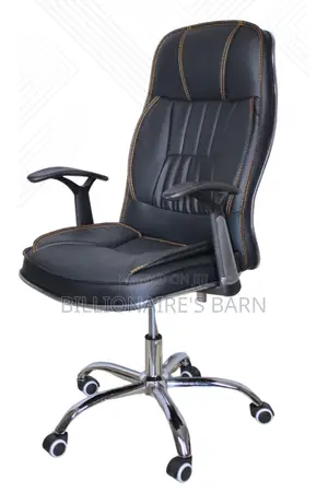 Office Chair; Medium-Back Executive Leather Office Chair
