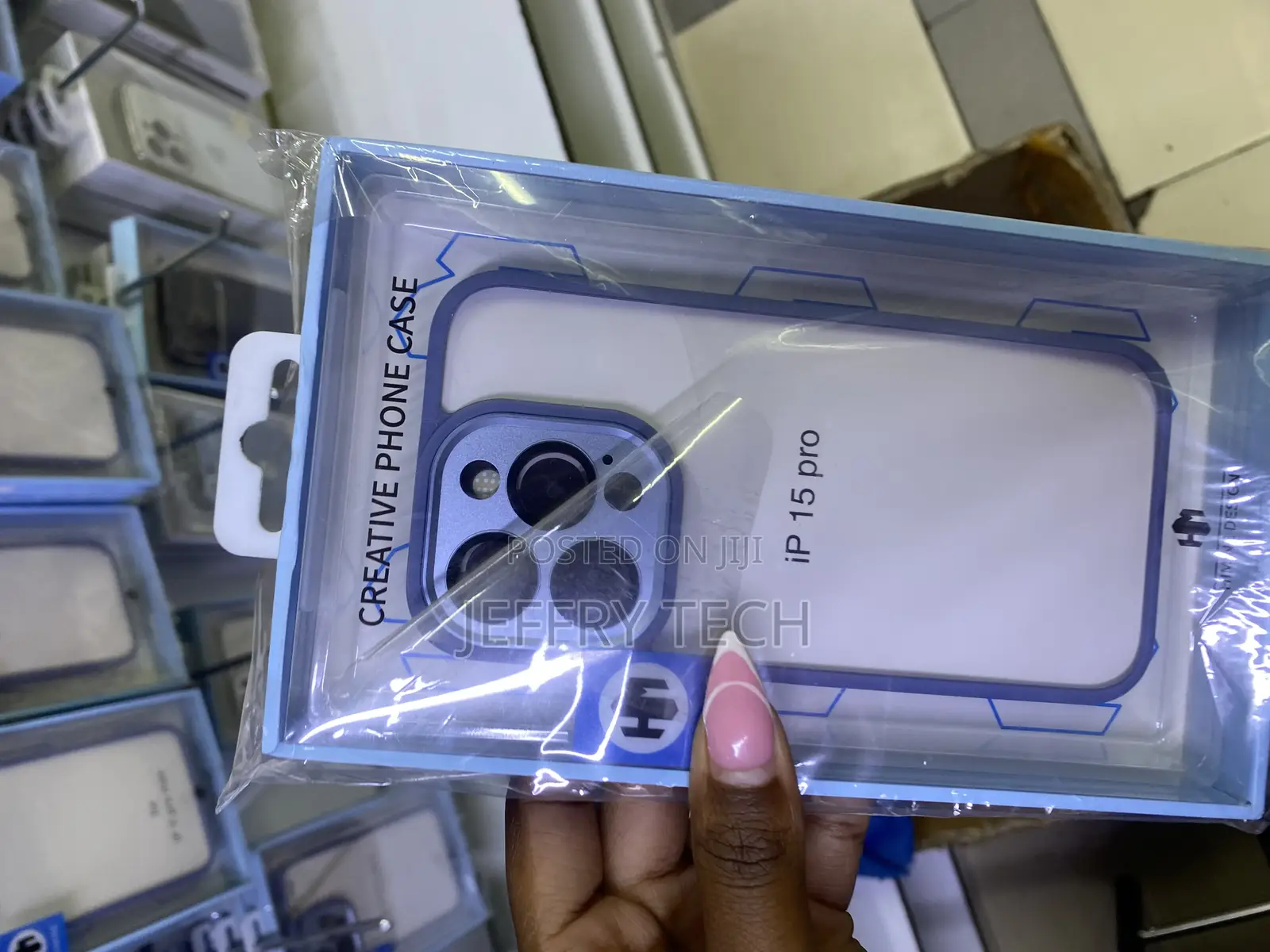 Hong Color Border Shockproof Phone Case for iPhone 15 Pro