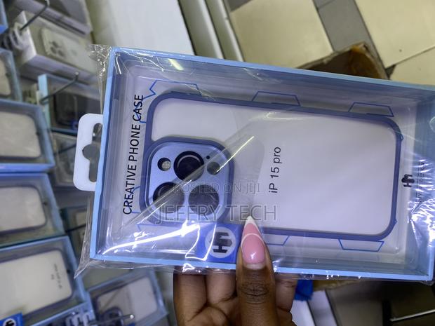 Hong Color Border Shockproof Phone Case for iPhone 15 Pro - main view