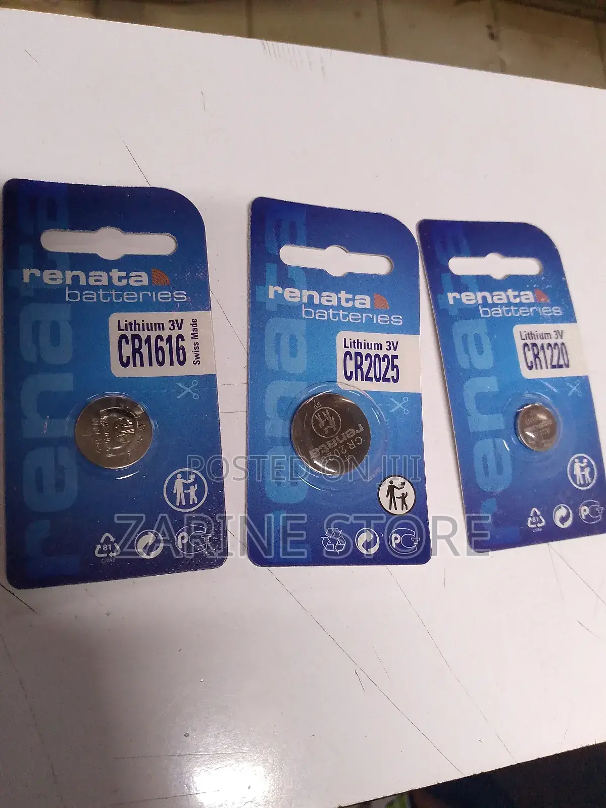 Cr1616 Cr2025 Cr1220 3v Renata Lithium Battery