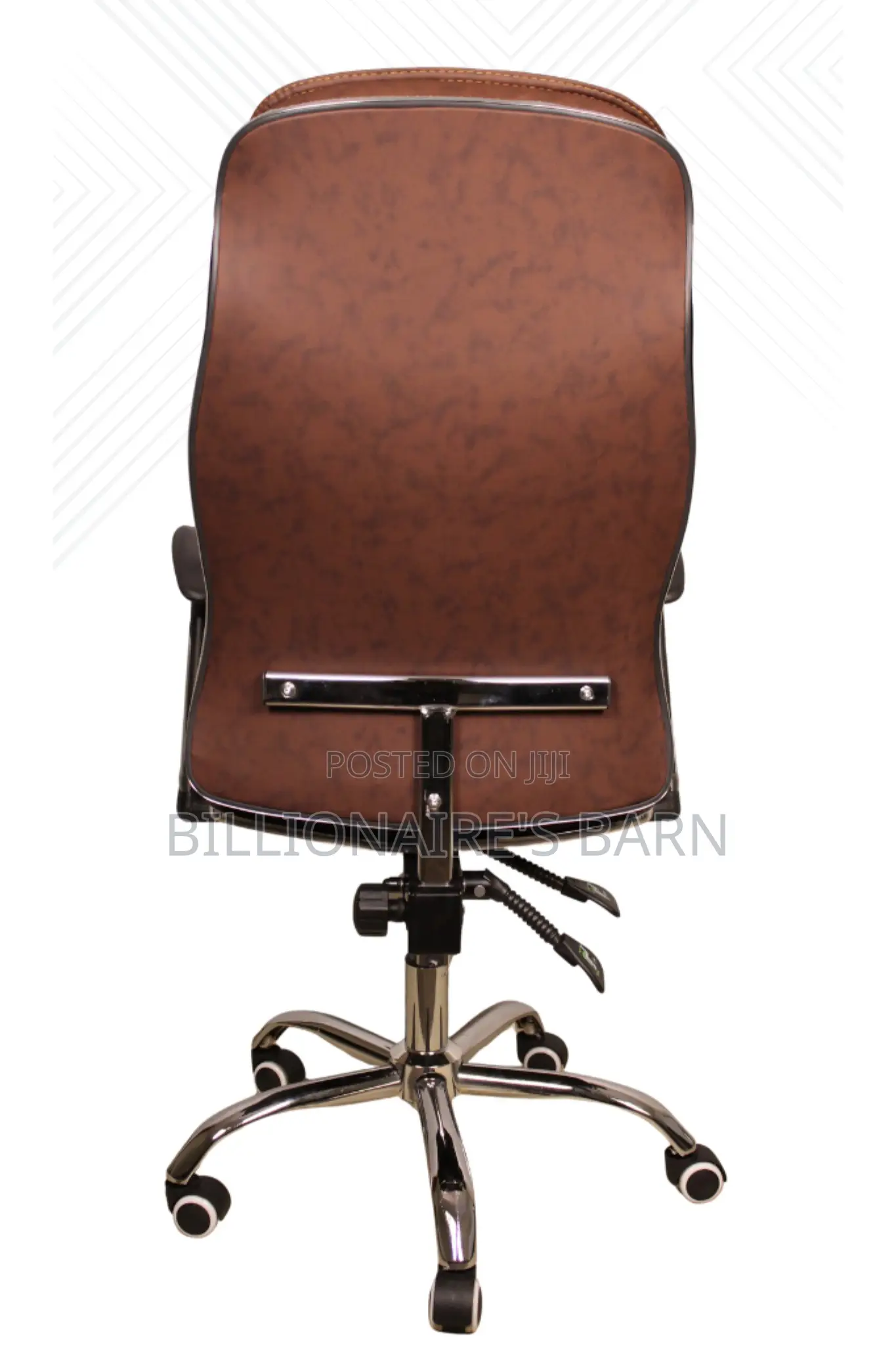 Office Chairs: Brown Ergonomic Leather Chair With Footrest