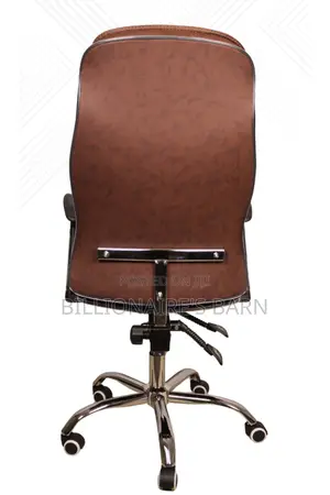 Office Chairs: Brown Ergonomic Leather Chair With Footrest
