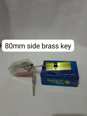 80mm and 90mm Centre Brass Key and a Lock Cylinder