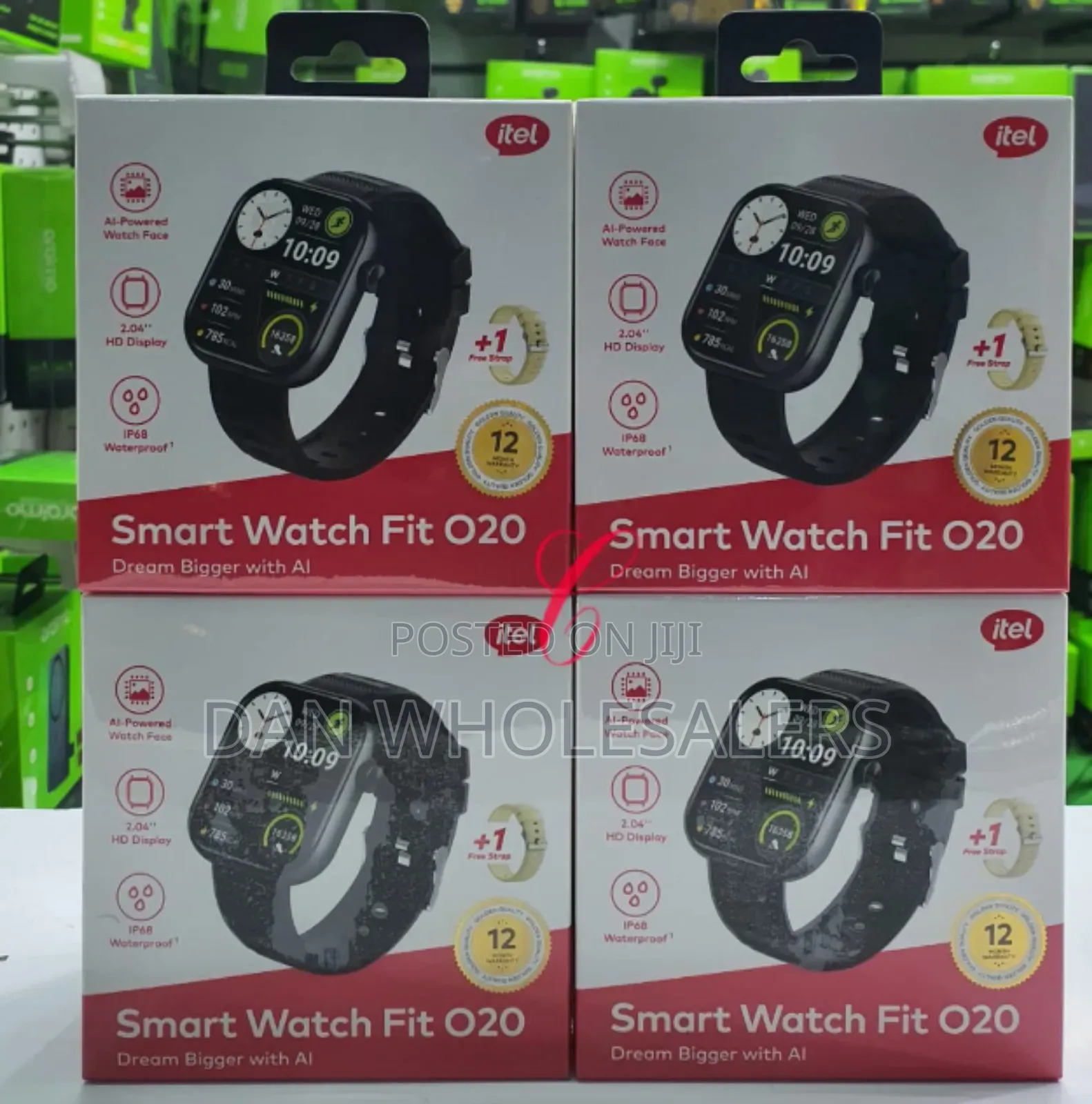 Itel Smart Watch Fit 020 Isw- Ip68 Waterproof Smart Watch