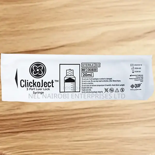 Clickoject 3 Part Luer Lock 20ml (100's)