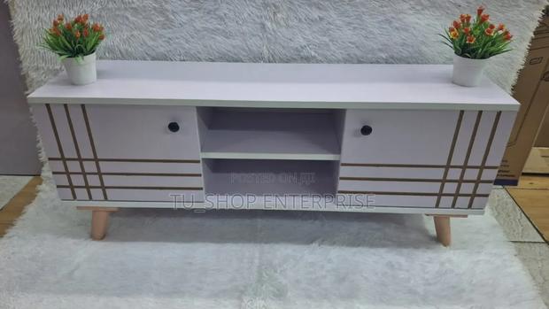 *Sydney Modern Wooden Tv Stand 4ft White and Black - main view