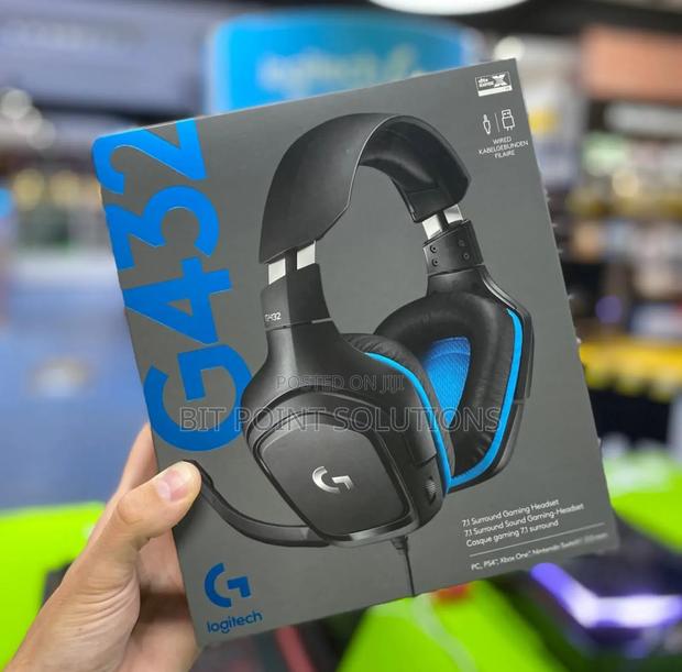 Logitech G432 Wired Gaming Headset Leatherette Black/Blue - main view