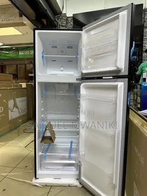 Von 247 Liters Double Door Refrigerator No Frost Dark Inox