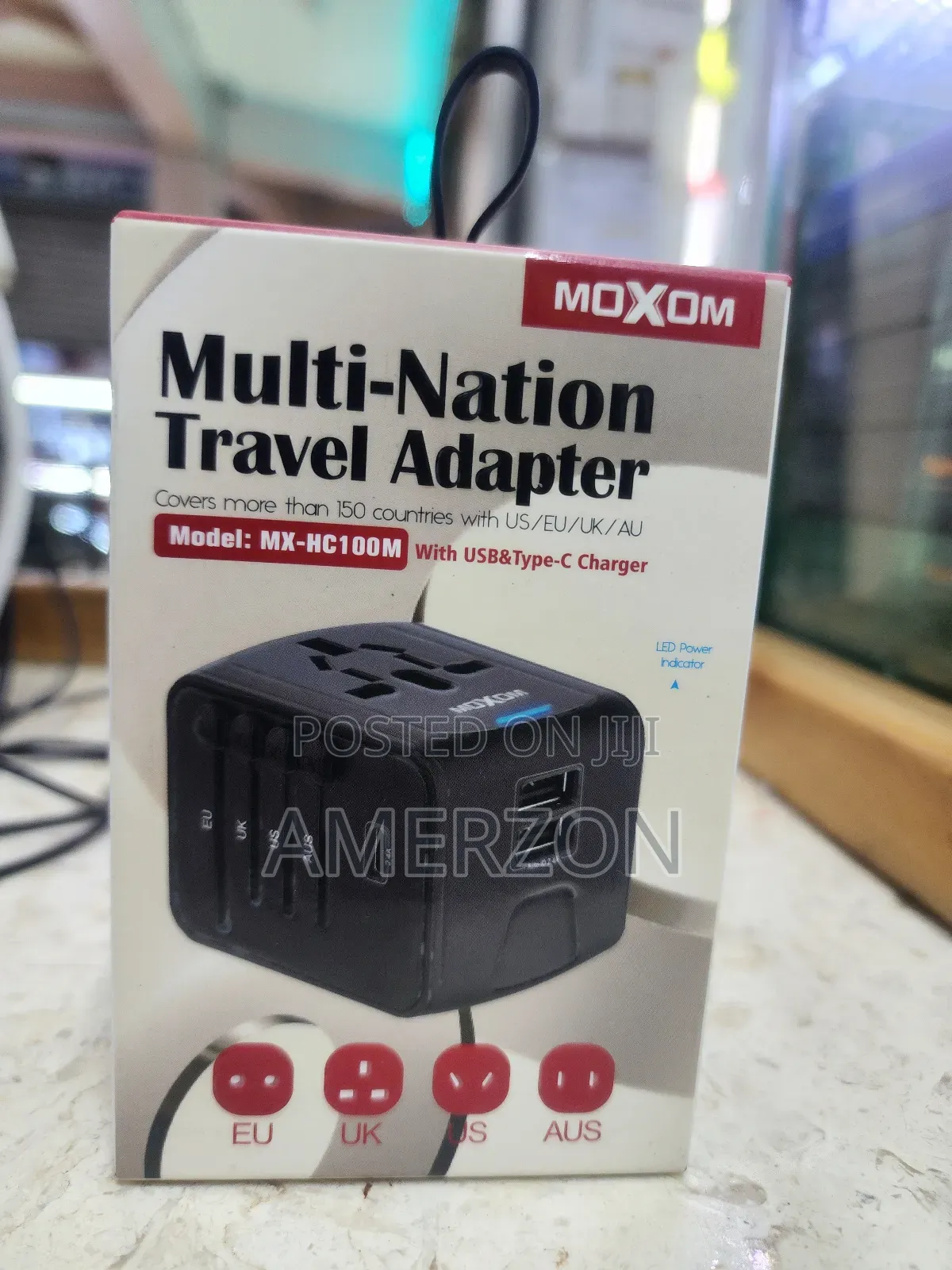Moxom Fast Charging Universal Travel Adapter With 3 Port