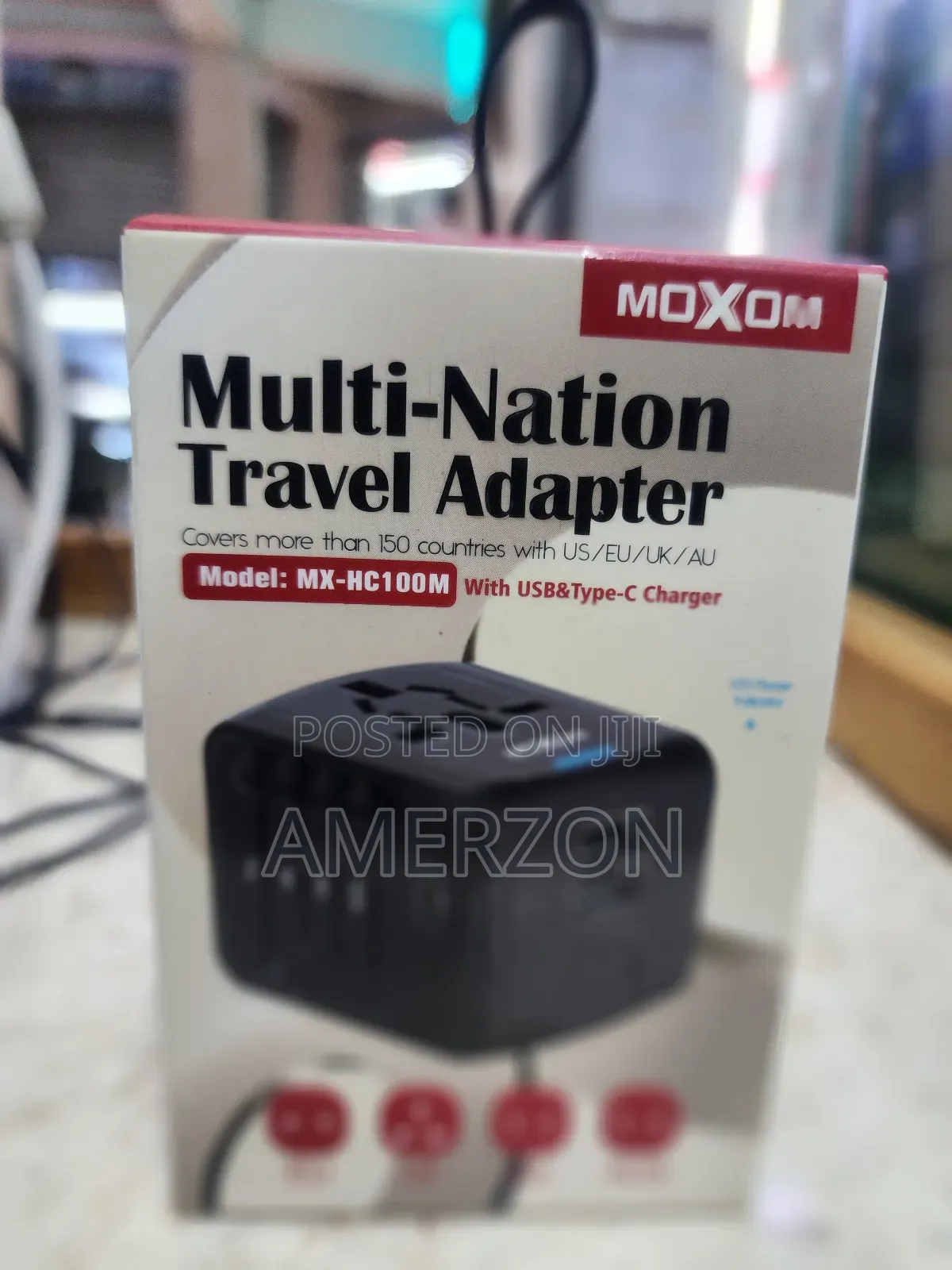 Moxom Fast Charging Universal Travel Adapter With 3 Port