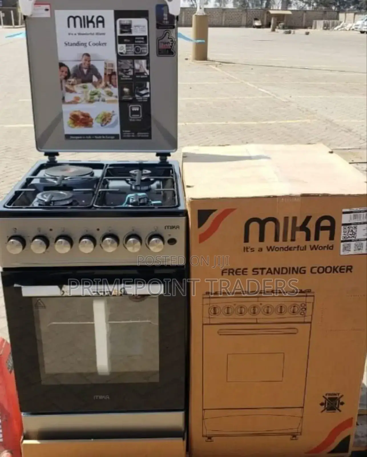 Mika 50*60 Standing Cooker, 3 Gas Pool With Jet Burners✓