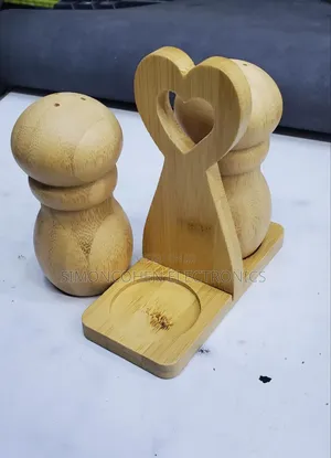 2 in 1 Bamboo Salt Shakers