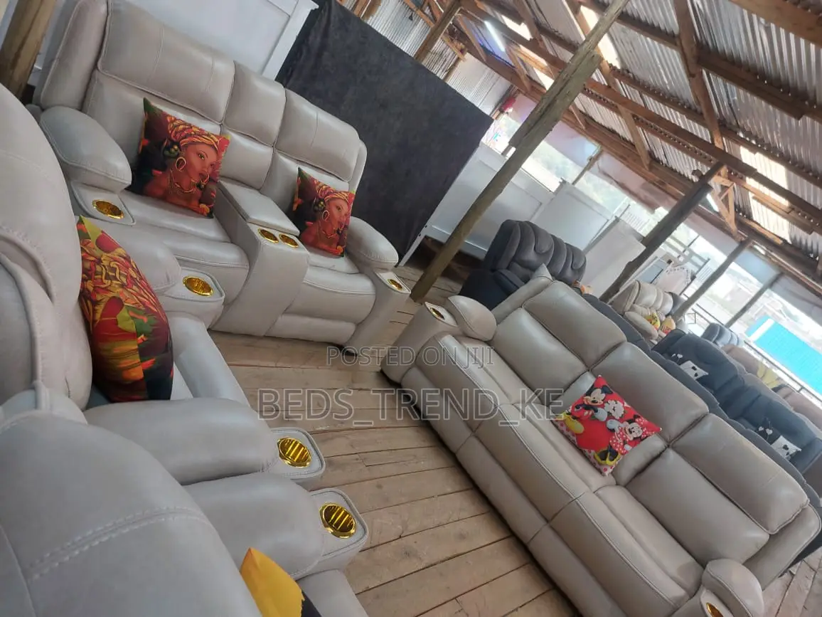 7 Seater Modern Designer-Inspired Semi Recliner Sofa 3,2,1,1