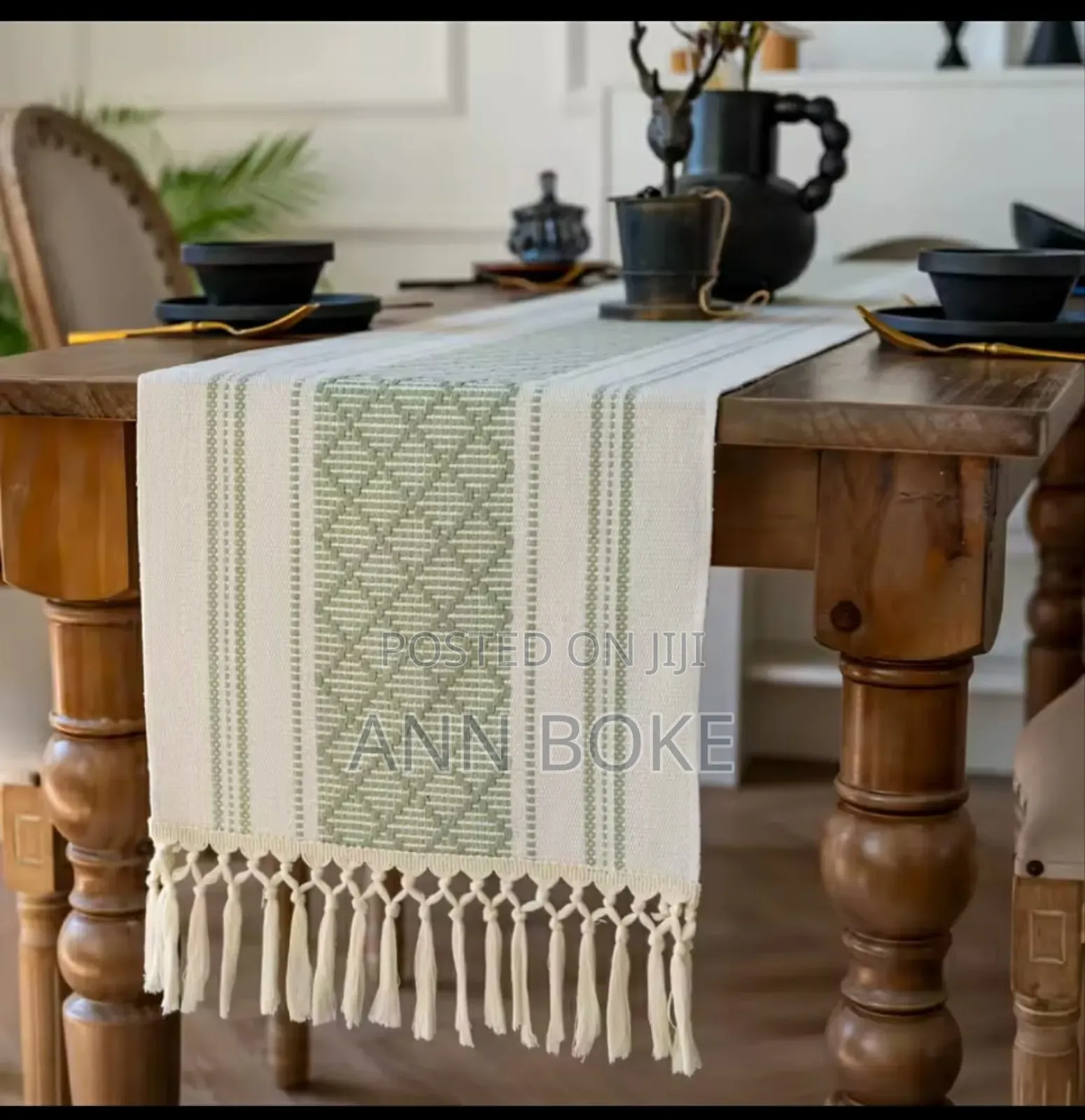 *Handmade Cotton Table Mats and a Runner Available