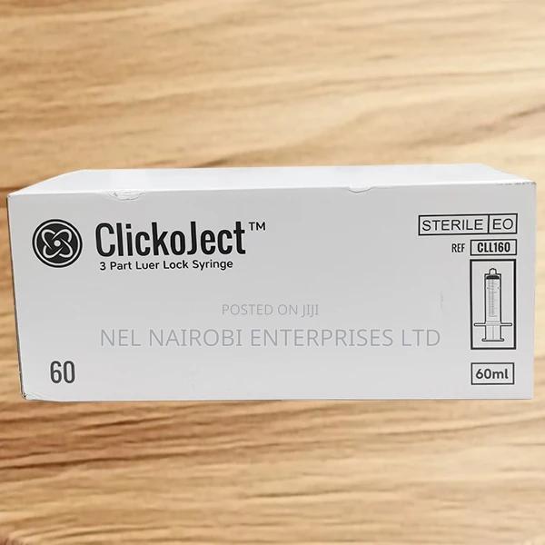 Clickoject 3 Part Luer Lock 60ml (100's)