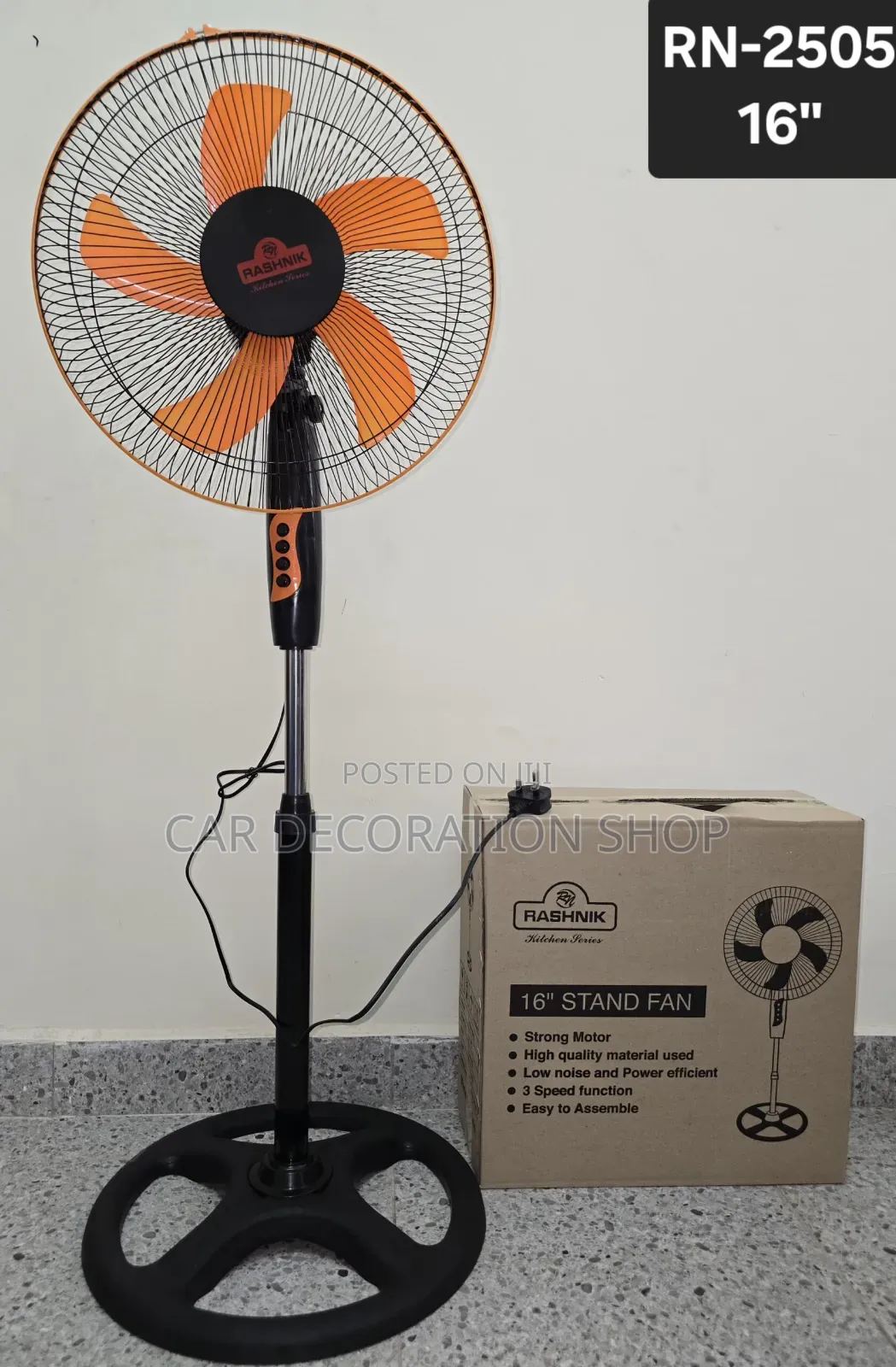 16inch 3speed Option Oscillating Stand Fan