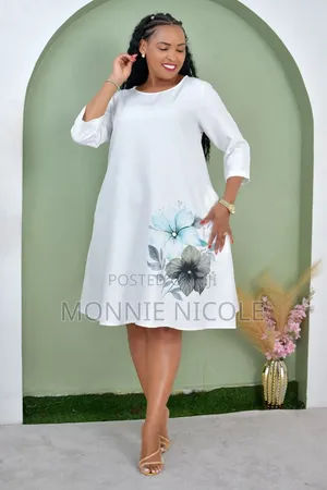 White Classy Shift Dress