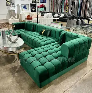 Green 9 Seater U Shaped Sofa