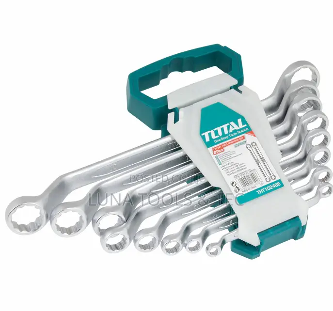 Total 8pcs Offset Ring Spanner Setsize:6-22mm