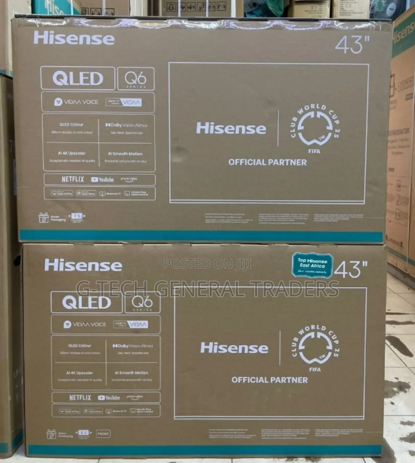 Hisense 43inch Qled Smart Vidaa Youtube, Netflix Led Tv