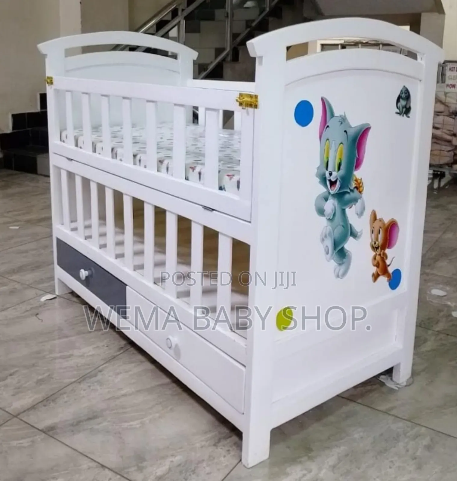 Baby Cot Package Set (Baby Cot+ Bumpers+M/Net+Mattress)