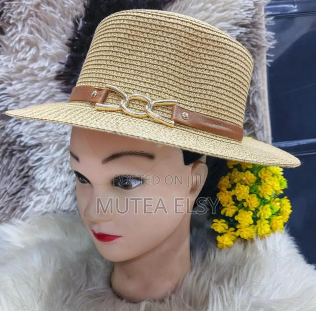 White,Off White,Cream Beige Ladies Wide Bleam Straw Hats - thumbnail 3