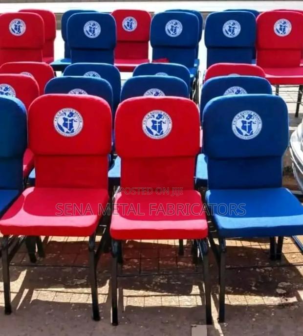 Church Chairs, Black Frame With Logo - main view