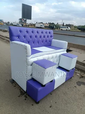 Pedicure, 2 Seater, Purple White With Armrest 