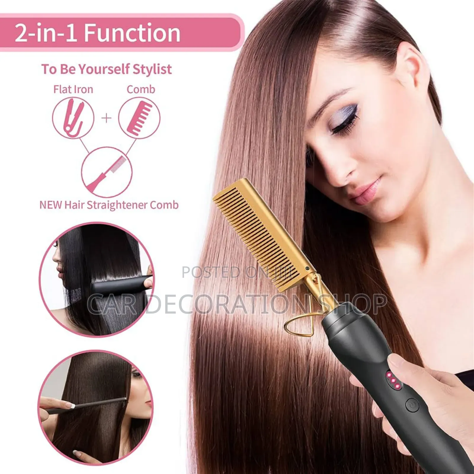 Electric Heating Straighten Ceramic Comb