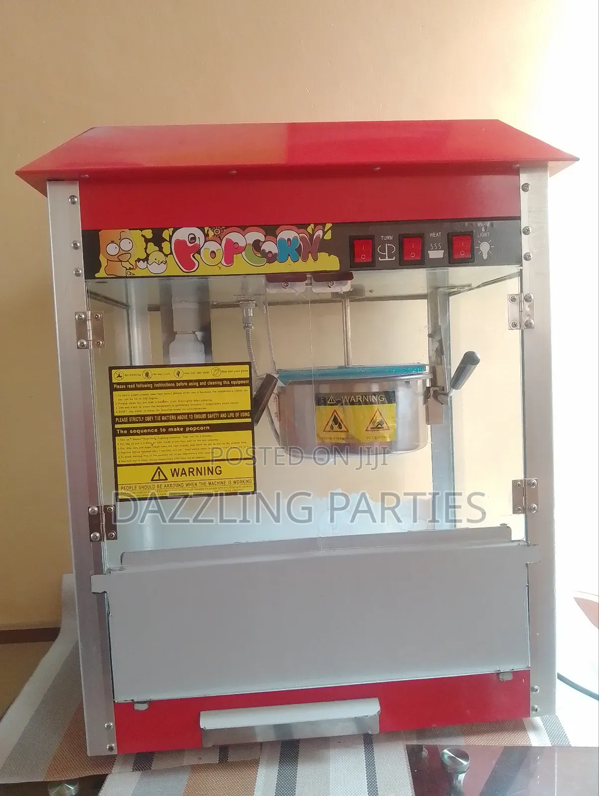 Popcorn Machine for Hire and Sale