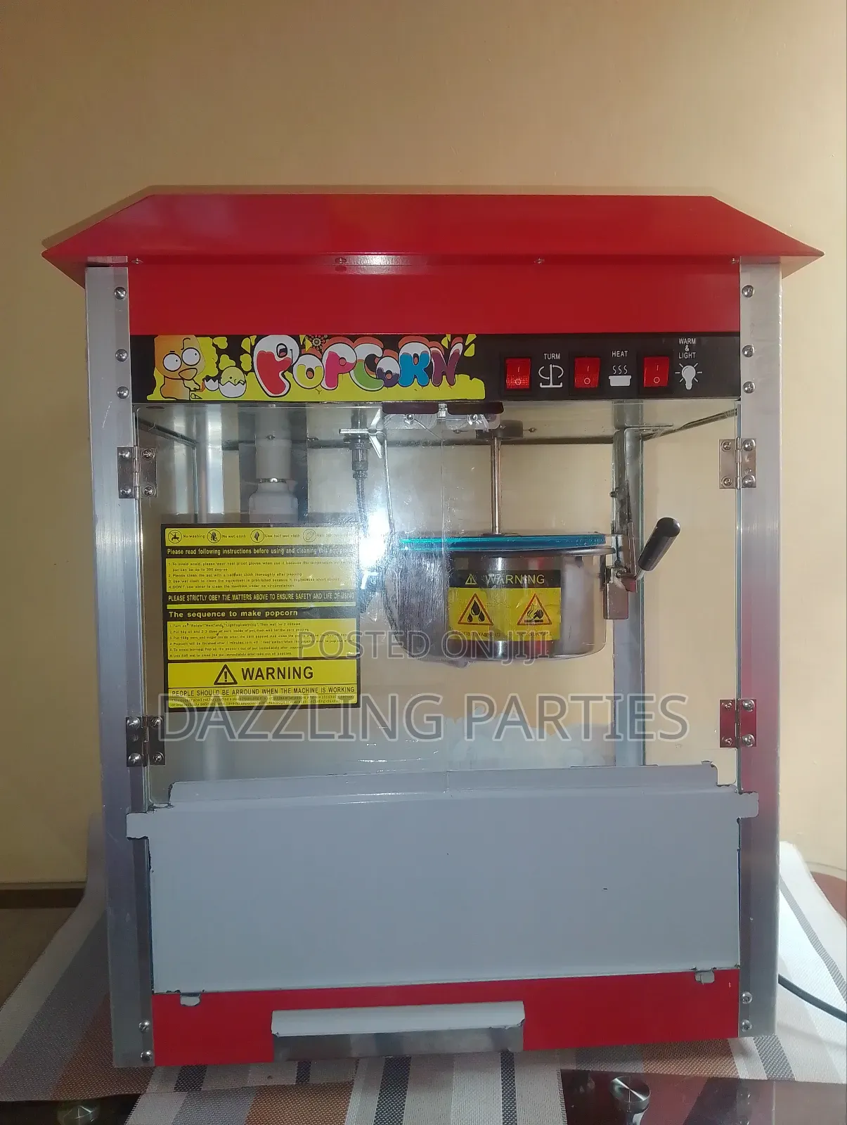 Popcorn Machine for Hire and Sale