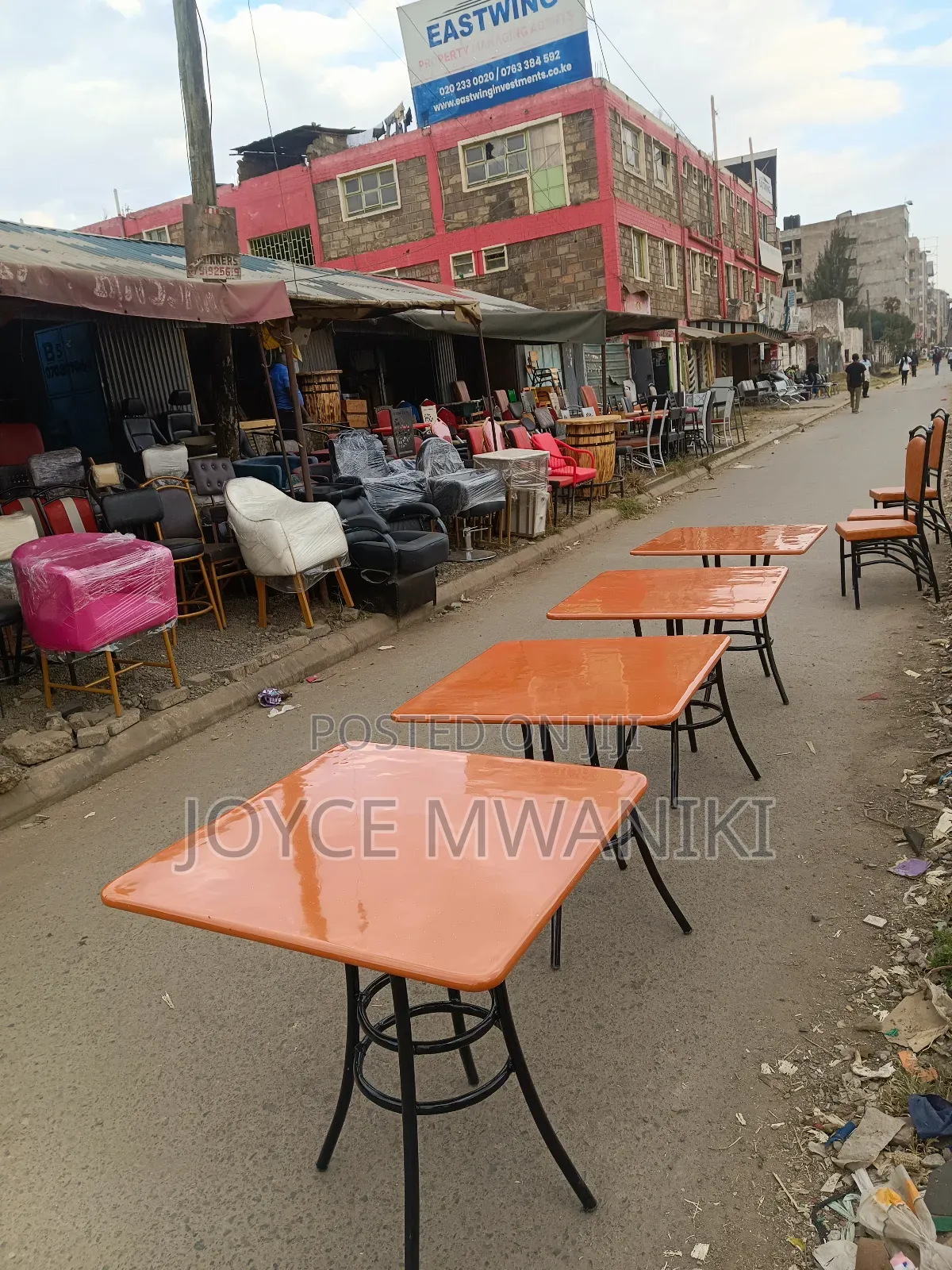 Restaurant or Hotel Square Tables, Gold